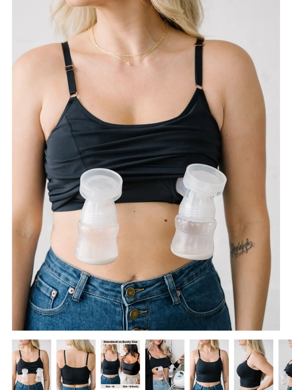 Hands-Free Nursing & Pumping Bralette — Black